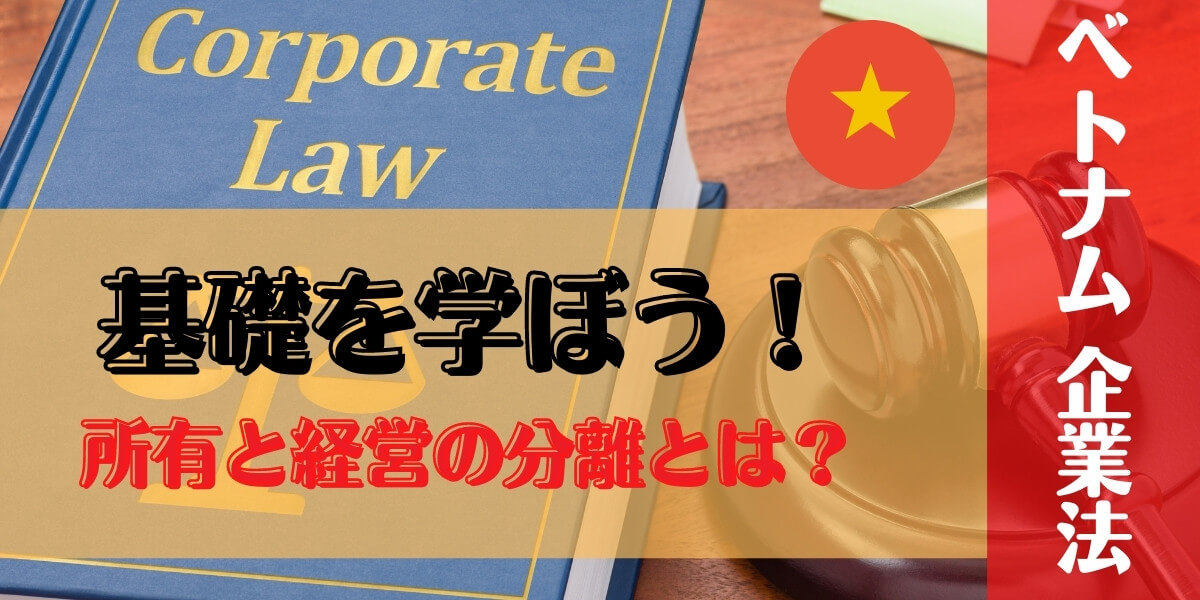 【ベトナム企業法基礎】_ 所有と経営の分離を3つのポイントで学ぶ！