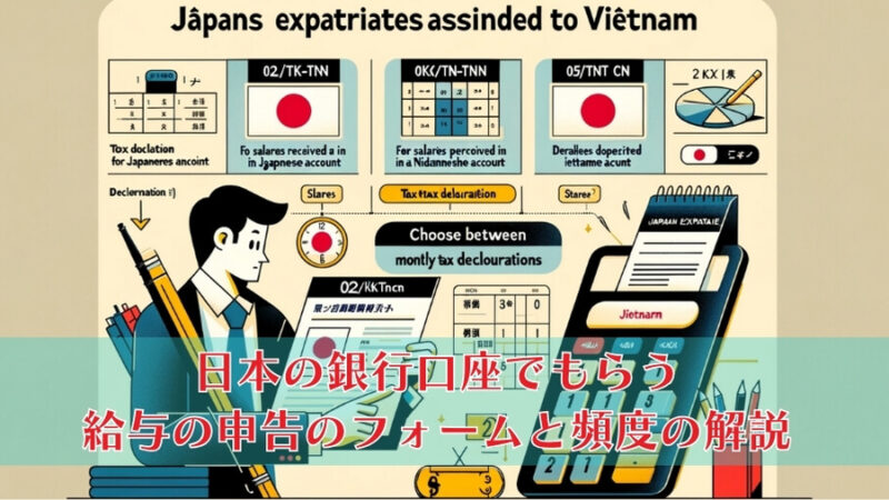 ベトナム赴任してる日本人が日本口座でもらう給与の個人所得税申告のフォームと頻度の解説