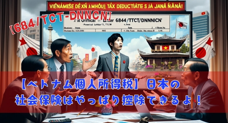 【ベトナム個人所得税】日本の社会保険はやっぱり控除できるよ！【684/TCT-DNNCN】