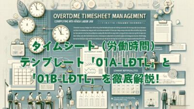 【ベトナム労務】タイムシート（労働時間）テンプレート「01a-LĐTL」と「01b-LĐTL」を徹底解説！【テンプレート】