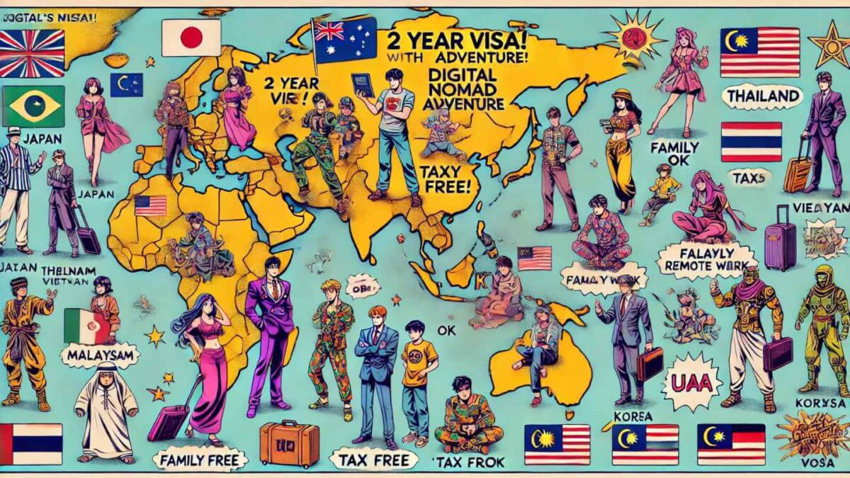 【2025年版】アジアの長期ノマドビザ完全比較！条件・期間・税制・おすすめ国を徹底解説