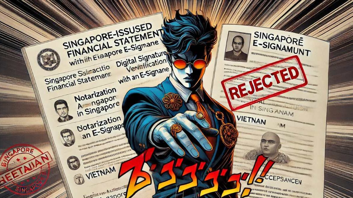 🔐ベトナム向けシンガポール発行電子署名付き決算書の領事認証マニュアル【想定される拒否・失敗事例付き】