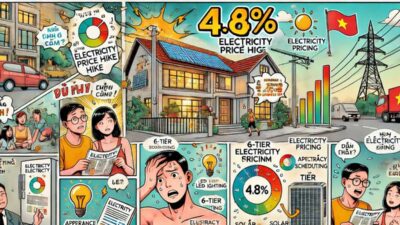 【ベトナムで電気料金4.8％値上げ】家庭も企業も必読！6段階料金と節電対策を徹底解説！【製造業の人はインパクトをチェック！】