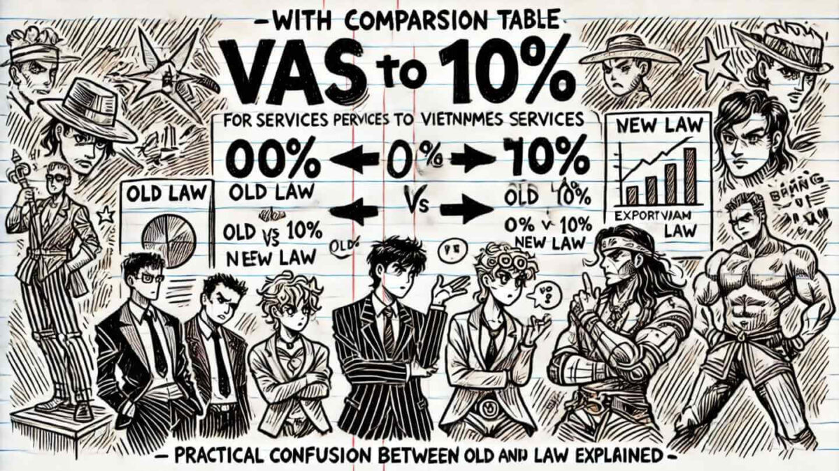 【比較表つき】ベトナムEPE向けサービス提供に対するVAT 0%→10%問題を旧法と新法でわかりやすく整理【実務ではまだ混乱】